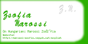 zsofia marossi business card